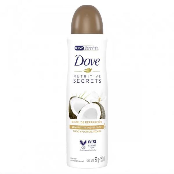 Deodorant antiperspirant spray, Dove, Nutritive Secrets, Cocos & Jasmine, 48 h, 150 ml