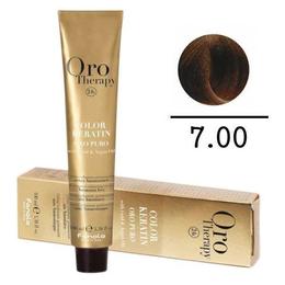 Vopsea fara amoniac - Fanola Oro Therapy Color Keratin-7.00 blond intens