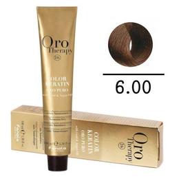 Vopsea fara amoniac - Fanola Oro Therapy Color Keratin-6.00 blond inchis intens