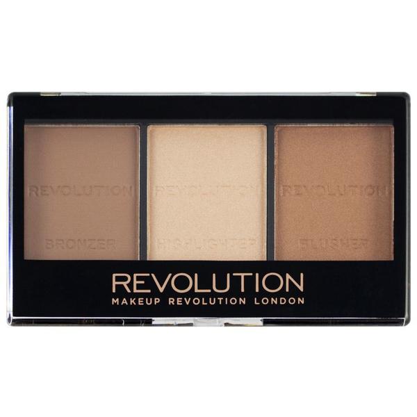 Paleta pentru Contur - Makeup Revolution Ultra Sculpt & Contour Kit, nuanta Ultra Light/Med C04, 1 buc