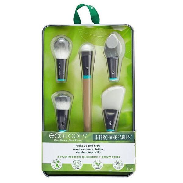Kit Pensule pentru Machiaj - EcoTools Wake Up&Glow Interchangeables Makeup Brush Kit, 1 set