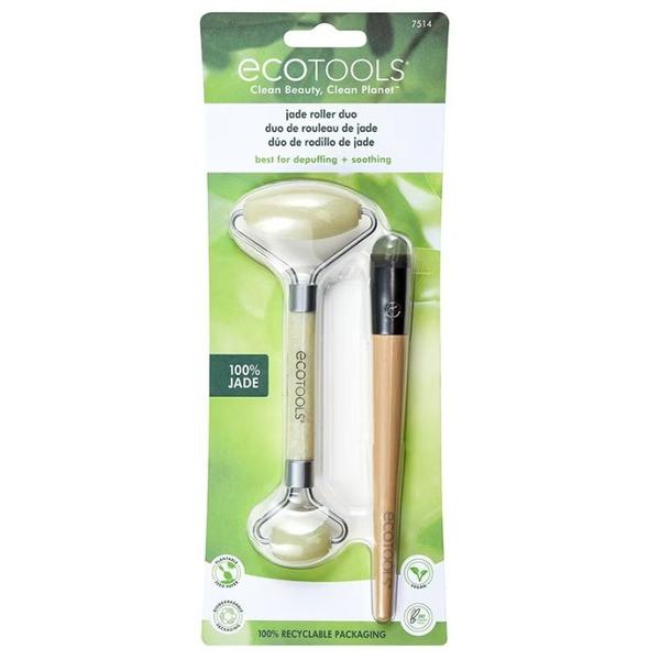 Set Role din Jad pentru Masaj Facial - Eco Tools Jade Roller Duo, 1 buc