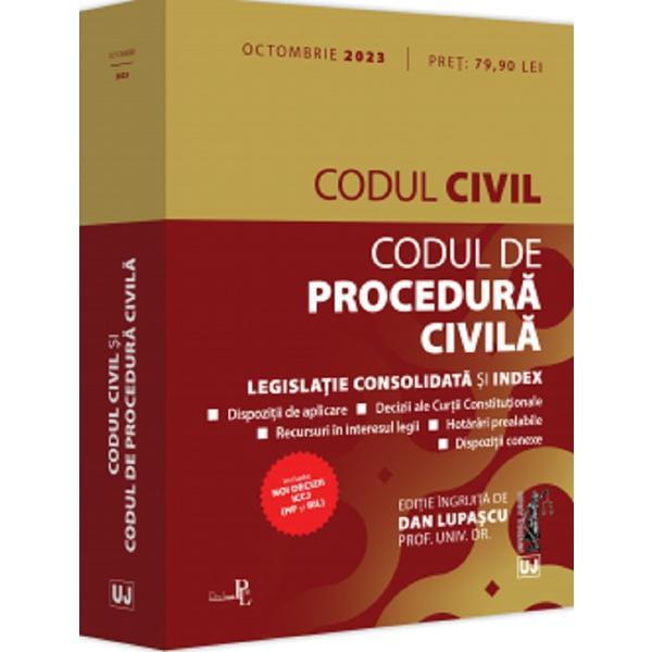 Codul civil si codul de procedura civila Octombrie 2023 - Dan Lupascu, editura Universul Juridic