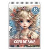 Carte de colorat, 50 de ilustratii, Copii de Zane, 106 pagini