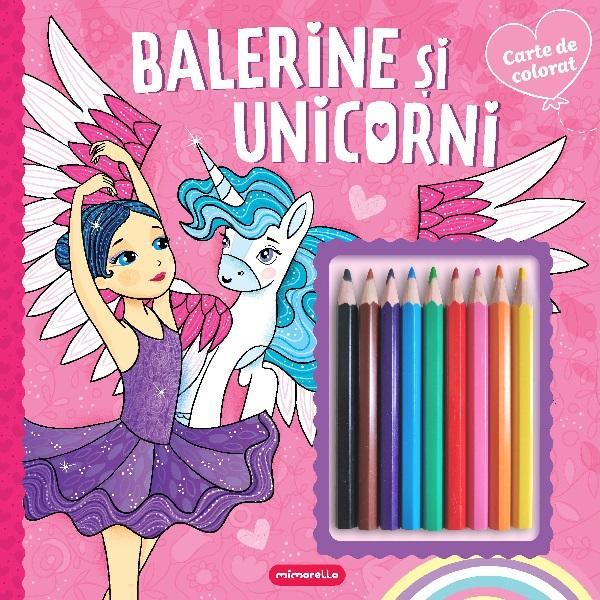 Balerine si unicorni. Carte de colorat, editura Mimorello