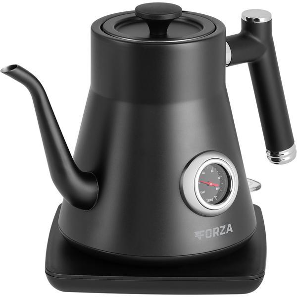 Fierbator electric ECG Forza 5000 Pour over Nero, 1200 W, 0.8 litri, otel inoxidabil, negru mat
