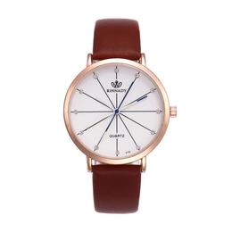 Ceas de dama elegant rinnady, curea piele maro