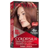 Vopsea de Par Revlon - Colorsilk, nuanta 55 Light Reddish Brown, 1 buc