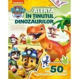 Patrula Catelusilor. Alerta in Tinutul Dinozaurilor. Carte de activitati cu 50 de autocolante mari!, editura Litera