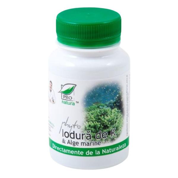Phyto Iodura de Potasiu si Alge Marine Pro Natura, Medica, 60 capsule