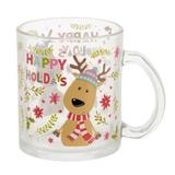 Cana din Sticla de Craciun, Cerb happy, 9.5x8
