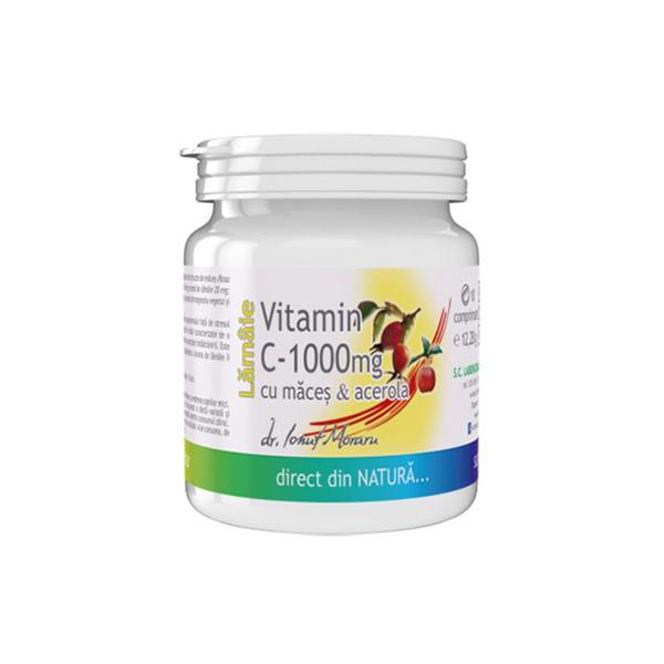 Vitamina C 1000 mg cu Lamaie, Maces si Acerola Pro Natura, Medica, 10 capsule