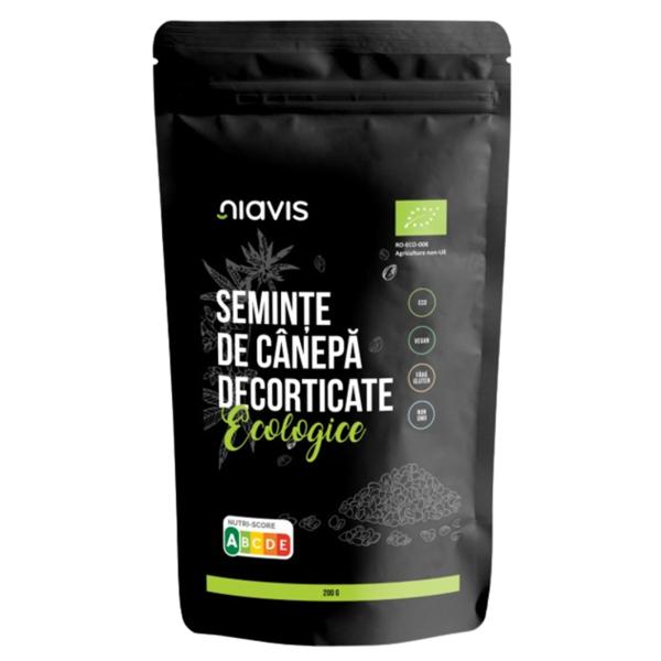 Seminte de Canepa Decorticate Ecologice - Niavis, 200 g