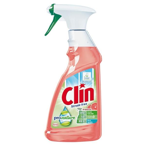 Detergent de Geamuri cu Pulverizator - Clin Streak-free Pro Nature Grapefruit, 500 ml