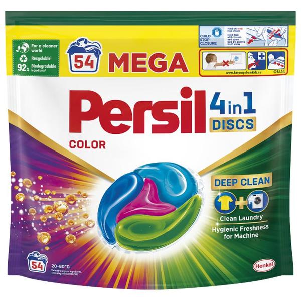 Detergent Capsule pentru Rufe Colorate - Persil Disc Color 4 in 1 Deep Clean, 54 buc