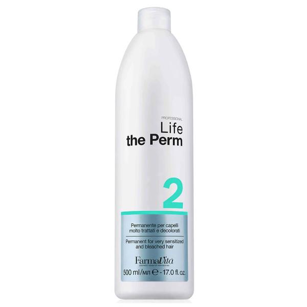 Solutie Permanent pentru Par Intens Tratat si Decolorat - Farmavita Life the Perm Nr. 2, 500 ml