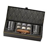 Set Whisky 2 pahare 200ml cu 6 cuburi pietre din granit pentru Whisky Edition