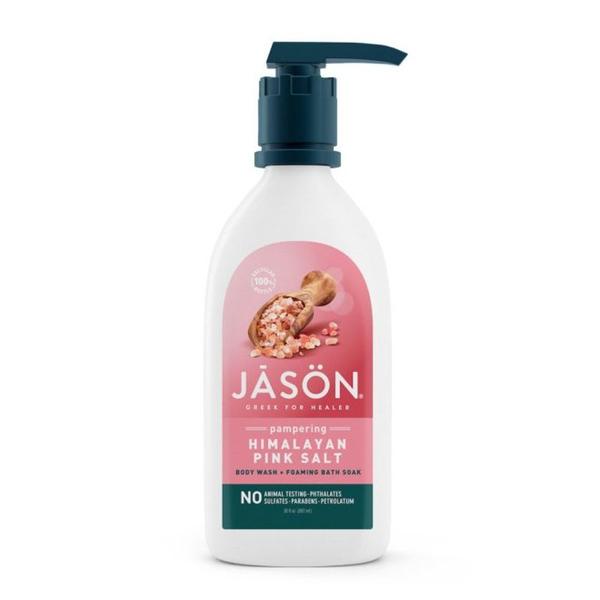 Gel de Dus si Spuma de Baie cu Sare Roz de Himalaya - Jason Pampering Himalayan Pink Salt, 887 ml