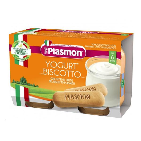 Gustare Piure Biscuti si Iaurt - Plasmon, 6 luni+, 2 x 120 g