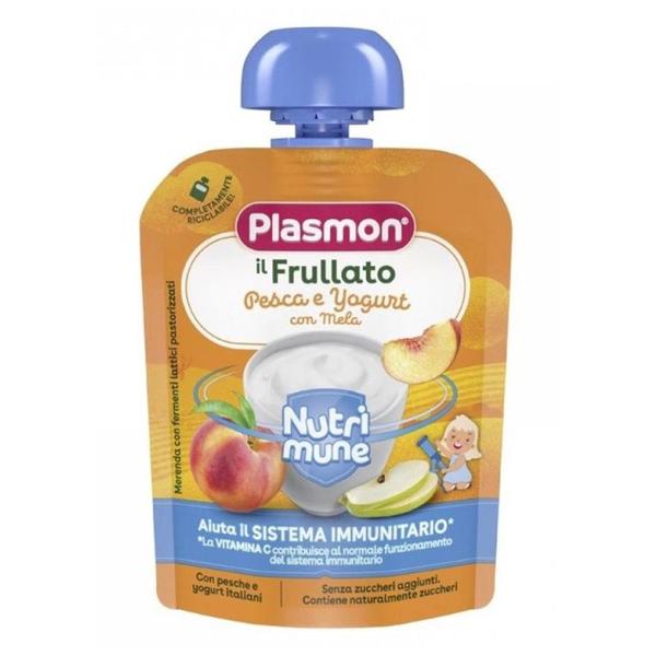 Gustare Nutrimune Piersici, Mere si Iaurt - Plasmon, 6 luni+, 85 g