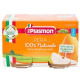Piure Pere 100% Natural - Plasmon, 4 luni+, 2 x 104 g