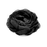 Brosa eleganta bujor din voal negru, floare mare 10.5 cm, Corizmi, Layla