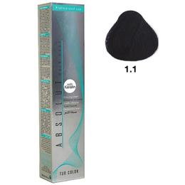 Vopsea permanenta absolut hair care colouring cream, nuanta 1.1 - negru albastrui, 100ml