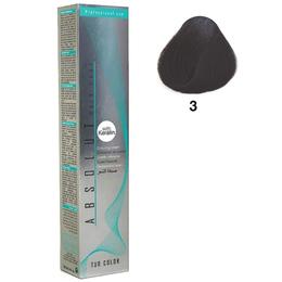 Vopsea permanenta absolut hair care colouring cream, nuanta 3 - saten inchis, 100ml