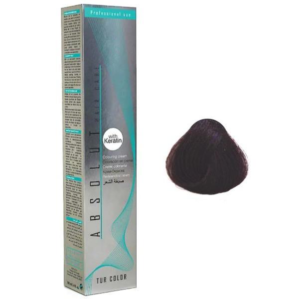 Vopsea Permanenta Absolut Hair Care Colouring Cream, nuanta 3.71 - Saten Violet, 100ml poza