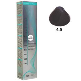 Vopsea permanenta absolut hair care colouring cream, nuanta 4.5 - mahon inchis, 100ml