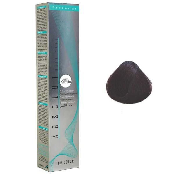 Vopsea Permanenta Absolut Hair Care Colouring Cream, nuanta 4.5 - Mahon Inchis, 100ml poza