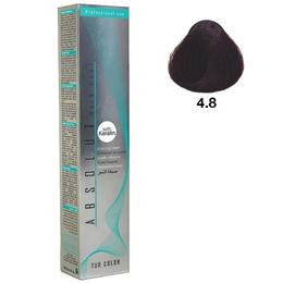 Vopsea permanenta absolut hair care colouring cream, nuanta 4.8 - ciocolatiu inchis, 100ml