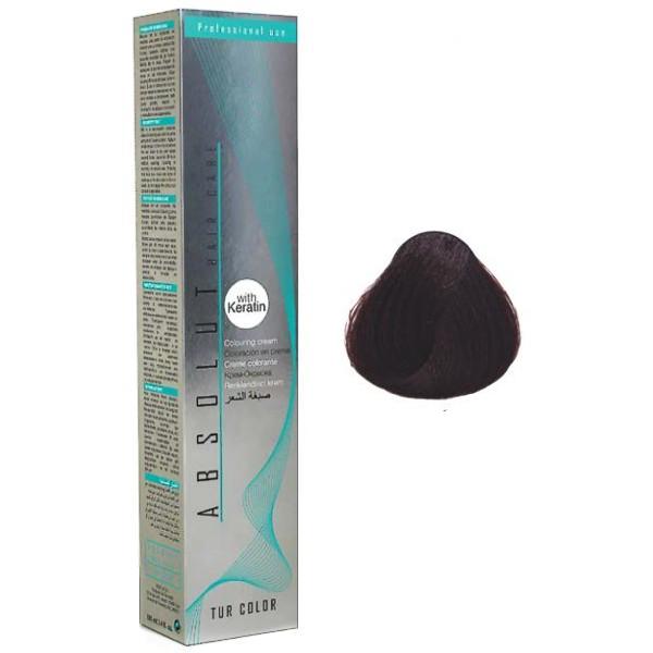 Vopsea Permanenta Absolut Hair Care Colouring Cream, nuanta 4.8 – Ciocolatiu Inchis, 100ml 100ml imagine