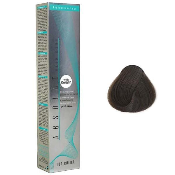Vopsea Permanenta Absolut Hair Care Colouring Cream, nuanta 5.1 - Saten Deschis Cenusiu, 100ml poza