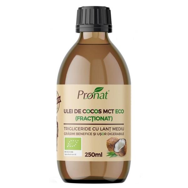 Ulei de Cocos MCT Fractionat Bio - Pronat, 250 ml