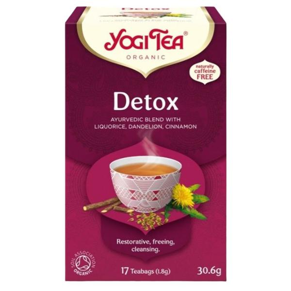 Ceai Bio Detoxifiant - Pronat Yogi Tea Organic Detox, 17 plicuri