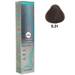 Vopsea permanenta absolut hair care colouring cream, nuanta 5.31 - saten deschis auriu cenusiu, 100ml
