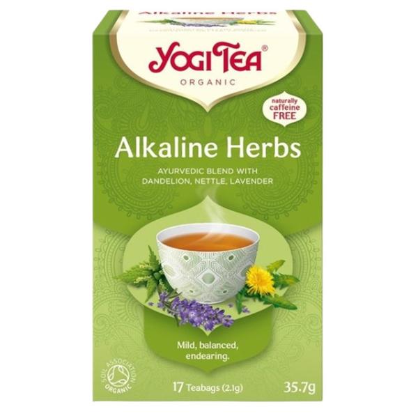Ceai Bio din Plante Alcaline - Pronat Yogi Tea Organic Alkaline Herbs, 17 plicuri