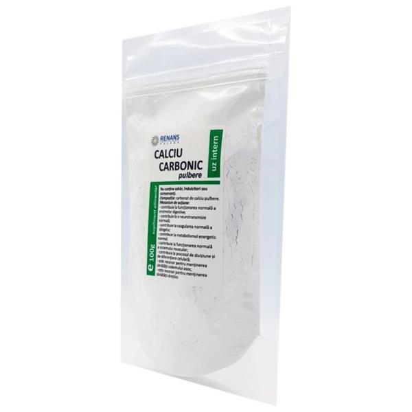 Calciu Carbonic Pulbere, 100 g, Renans Pharma