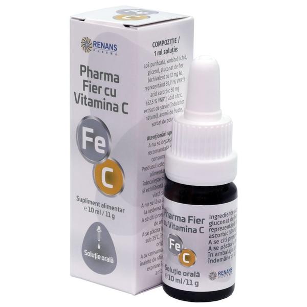 Pharma Fier cu Vitamina C, Renans Pharma, 10 ml
