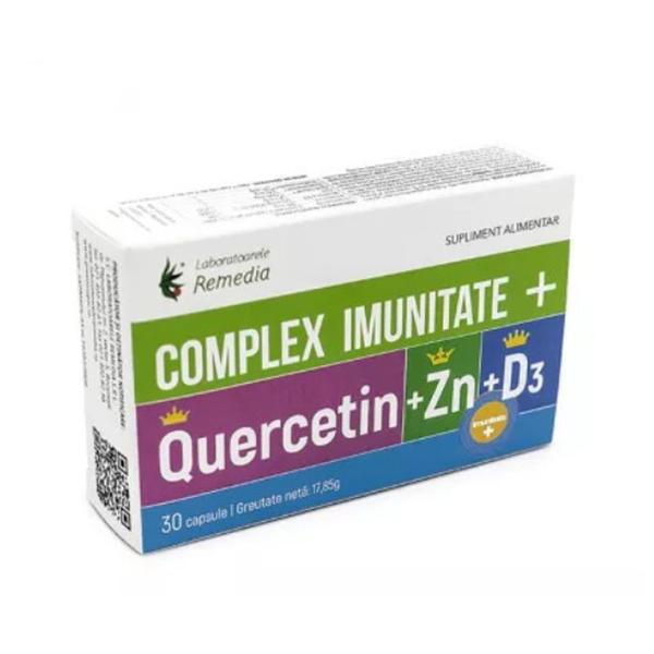 Complex Imunitate + Quercetin + Zn + D3 - Remedia, 30 capsule