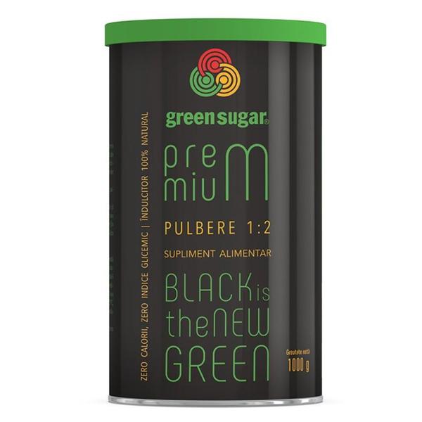 Indulcitor Natural cu Stevie Green Sugar Premium - Remedia Black is the New Green, 1000 g