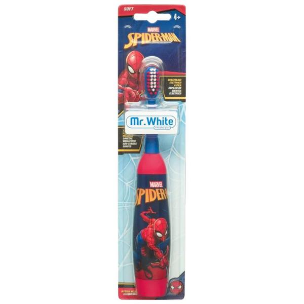 Periuta de Dinti Electrica Spiderman pentru Copii Mr. White - Marvel, Soft, Rolly Brush S.R.L., 1 buc