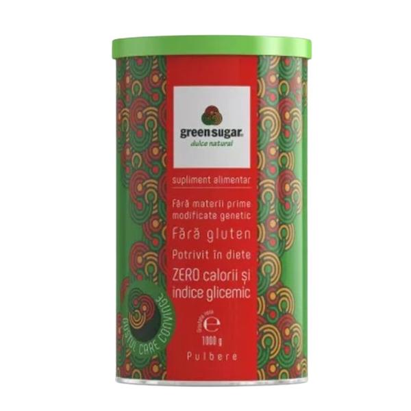 Indulcitor Natural din Extract De Stevie Green Sugar Pulbere - Remedia, 1000 g