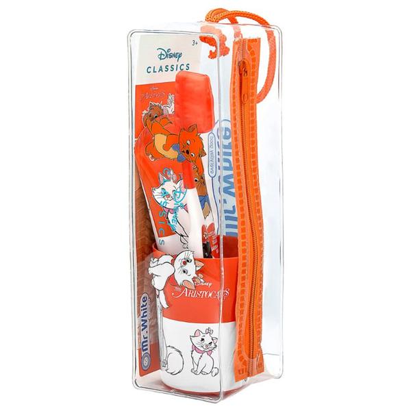 Set de Igiena Dentara Arstocats pentru Copii cu Borseta, Mr. White - Disney Classic, Rolly Brush S.R.L., 1 set