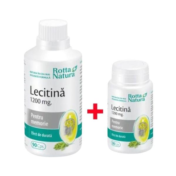 Pachet - Lecitina 1200 mg Rotta Natura, 90 + 30 capsule