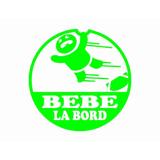 Sticker autocolant - Bebe la bord viteza - 10 x 10 cm - Verde deschis