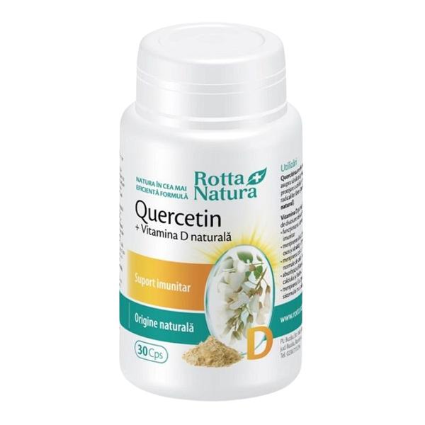 Quercitin + Vitamina D Naturala Rotta Natura, 30 capsule