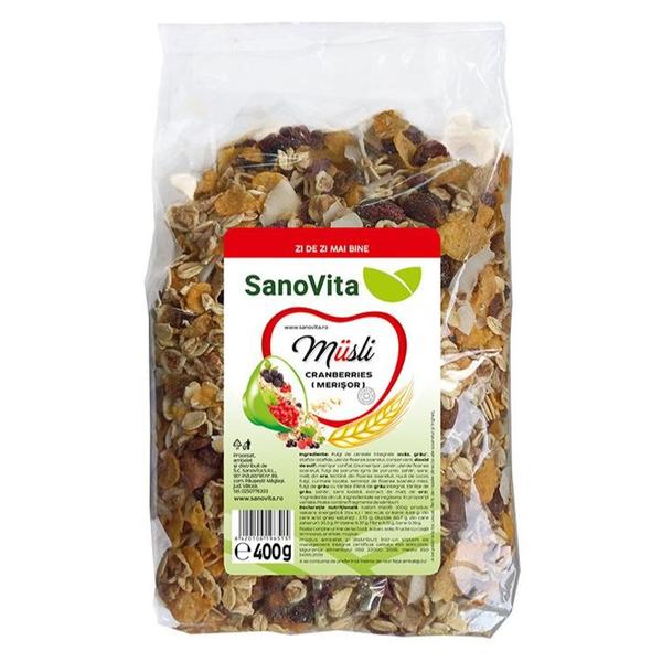 Musli Cranberries (Merisor) - Sano Vita, 400 g