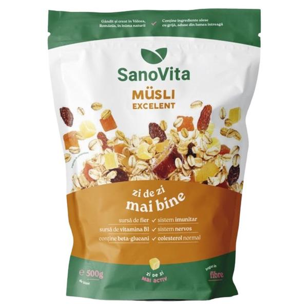 Musli Excelent - SanoVita Zipper Instant cu Fructe, 500 g
